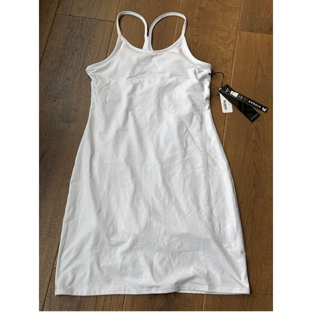 Kyodan Ladies White Tennis Pickleball Tank Dress Shorts Athleisure Women XS NWT
